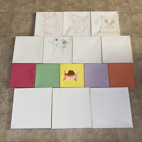 Stretched canvas lot - 15,